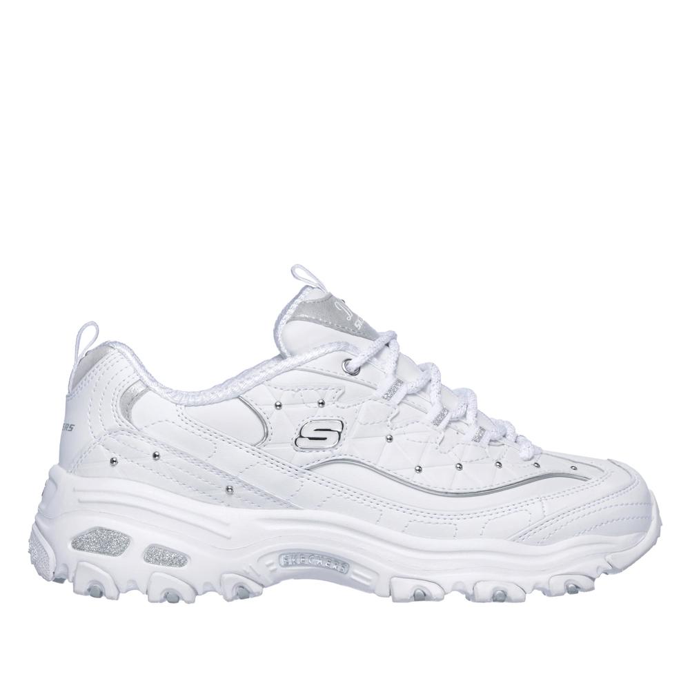 Dámské boty Skechers D'Lites Glamour Feels 13087WSL - bílé