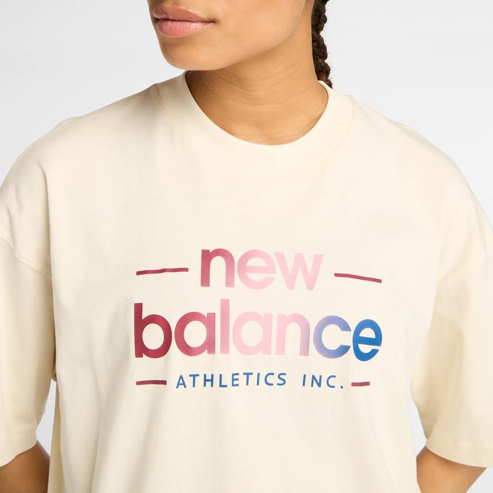 Dámské tričko New Balance WT53916LIN - béžové