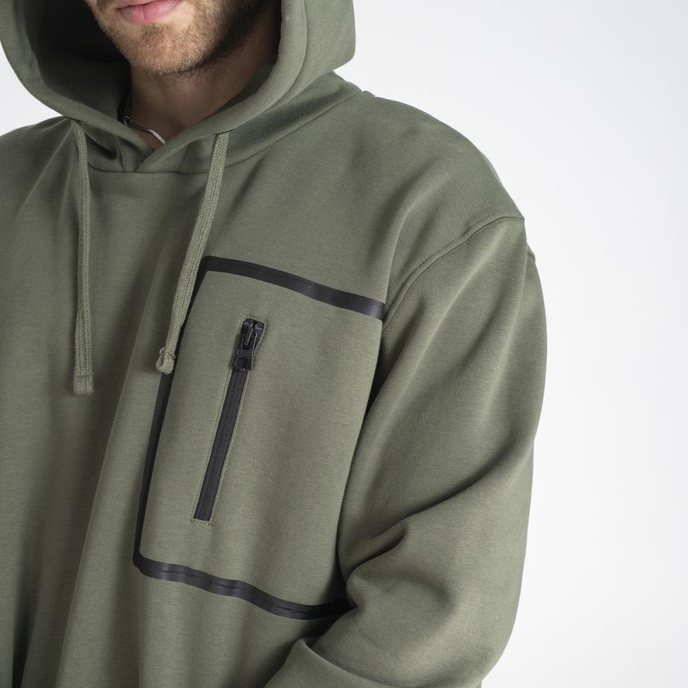 Mikina Alpha Industries Taped Pocket Hoody 138332142 - zelené