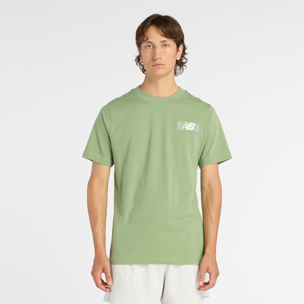 Pánské tričko New Balance MT6179UMAAR - zelené
