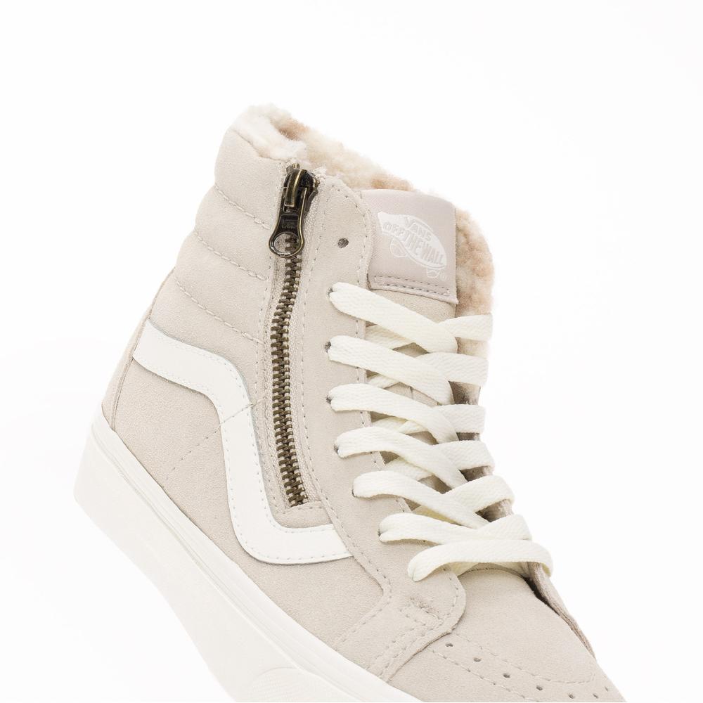 Boty Vans Sk8-Hi Reissue Side Zip VN0007NZBLL1 - béžové