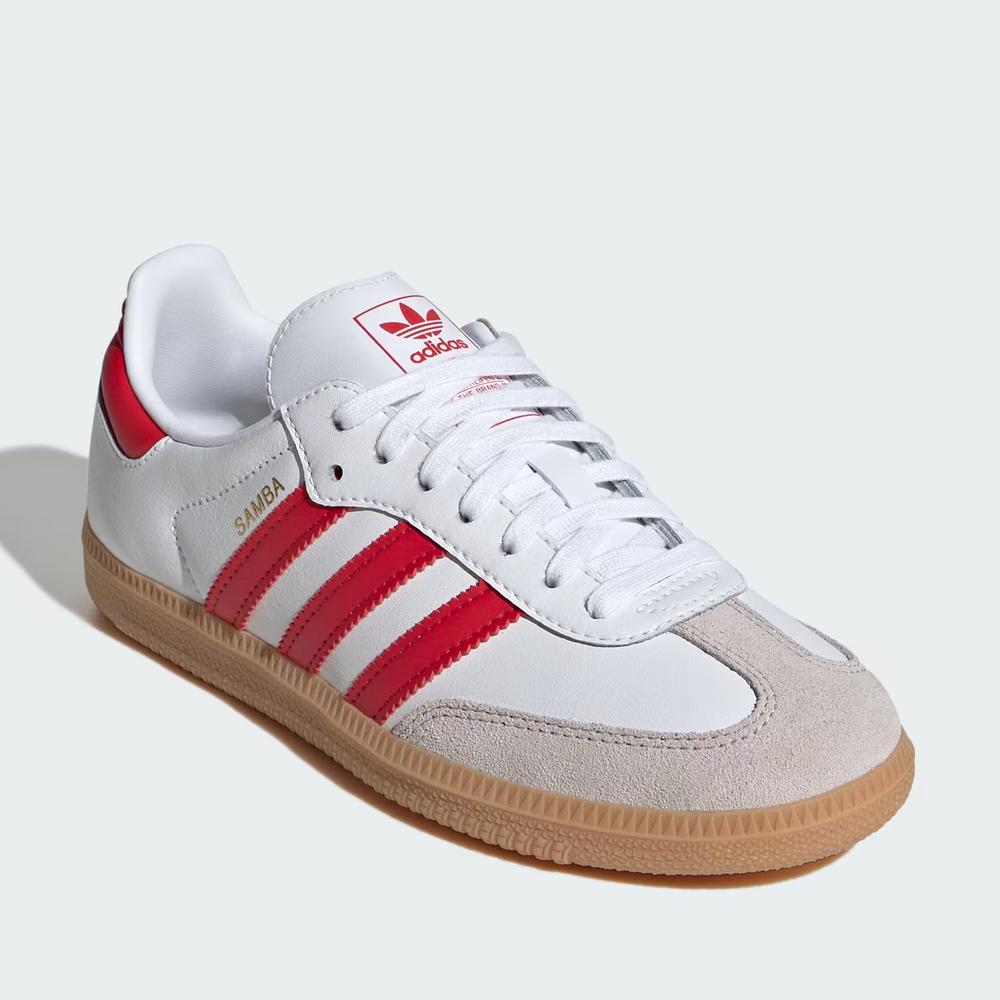 Dětské boty adidas Originals Samba OG J JQ2833 - bílé