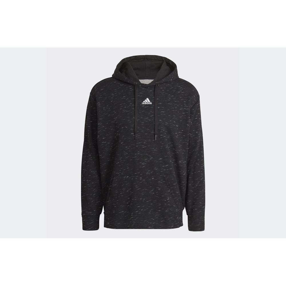 Mikina adidas Essentials Melange French Terry Hoodie HE1787 - černé