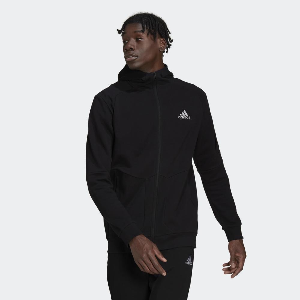 Mikina adidas Essentials 4 Gameday Full-Zip Hoodie HE1811 - černé