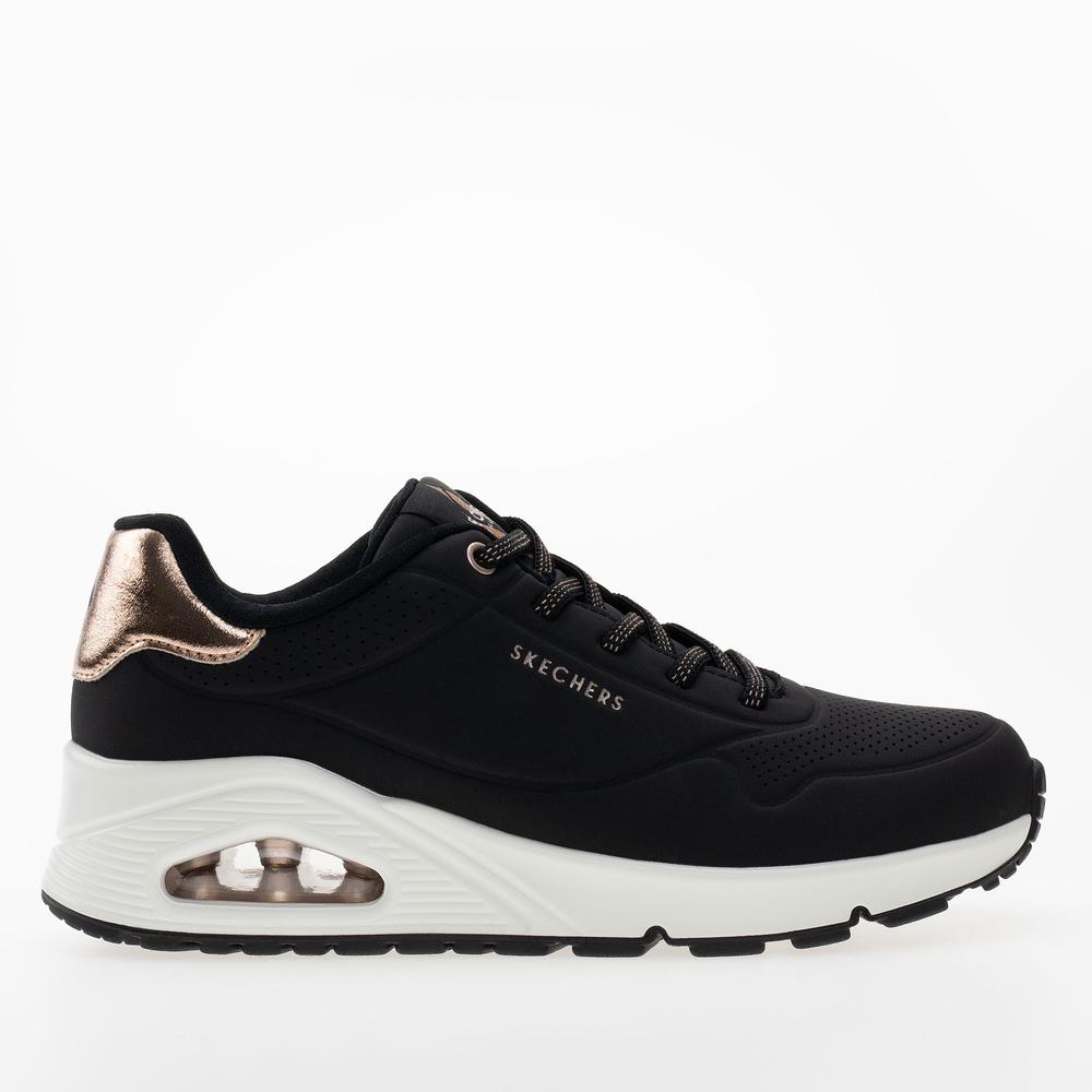 Boty dámské Skechers Uno Shimmer Away 155196BLK - černé