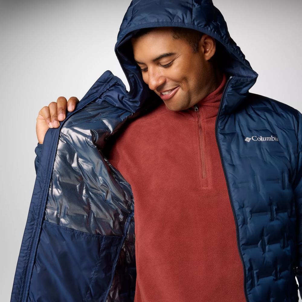 Bunda Columbia Delta Ridge II Down Hooded 2086222464 - tmavě modrě