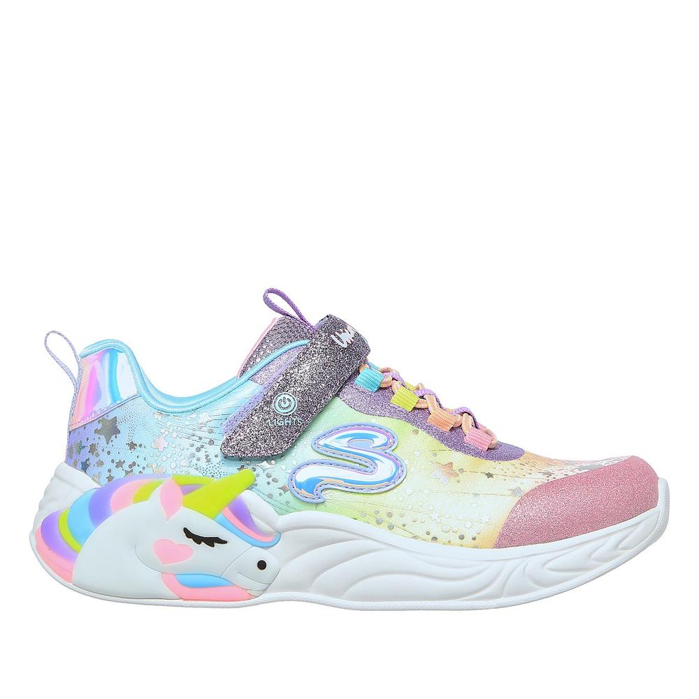Boty Skechers S Lights Unicorn Dreams 302311LPRMT - různobarevné