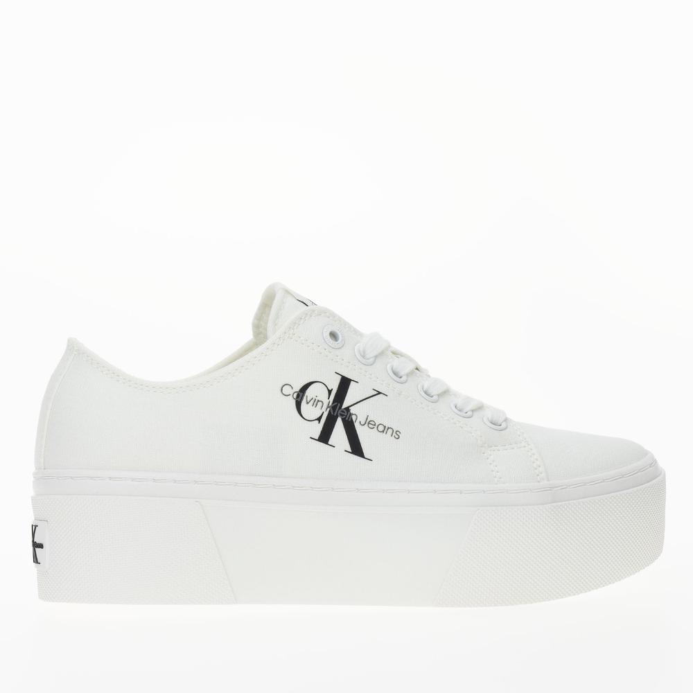 Boty Calvin Klein Vulc Flatform+ Cupsole Low YW0YW01033-01T - bílé