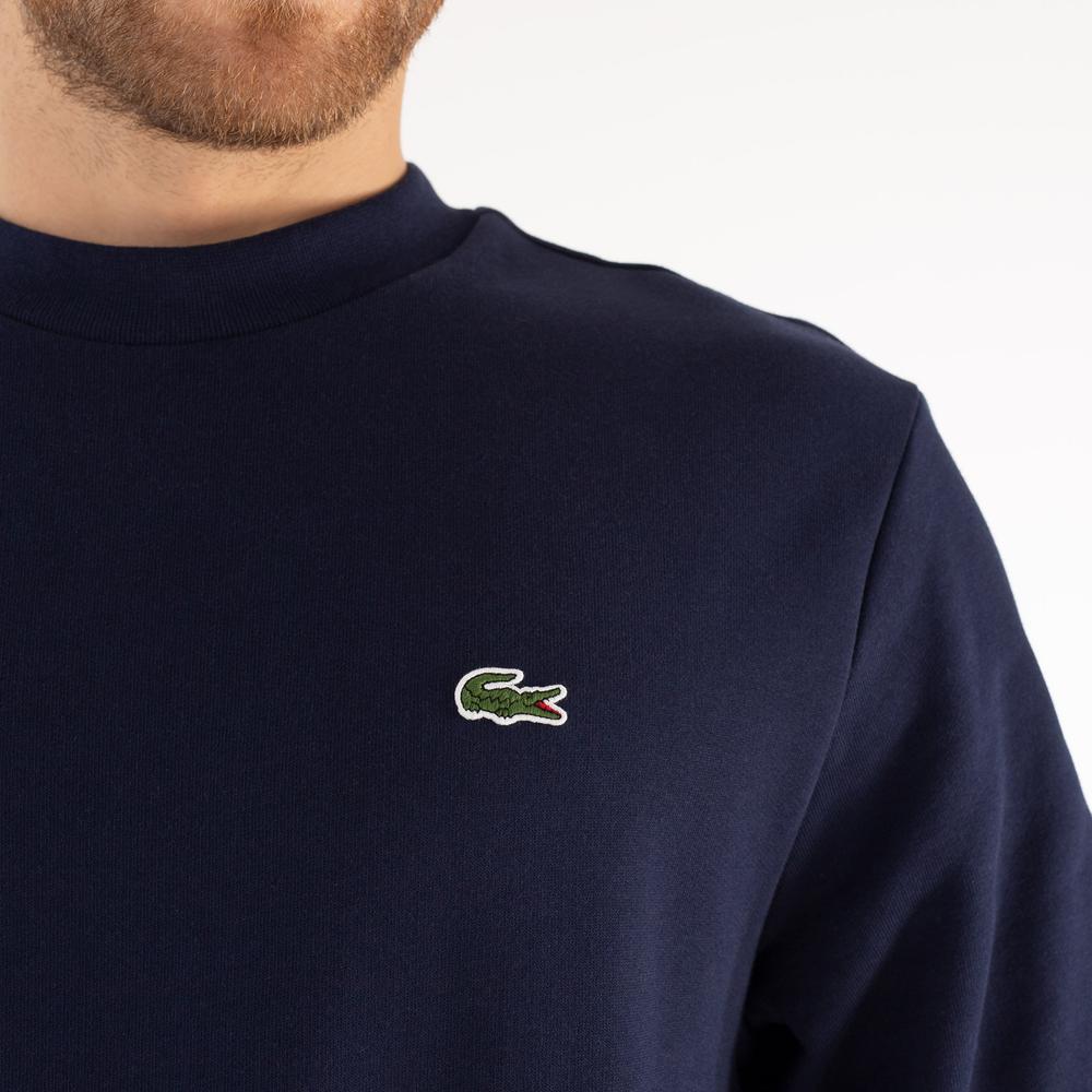 Mikina Lacoste Organic Brushed Cotton Sweatshirt SH9608-166 - tmavě modrě