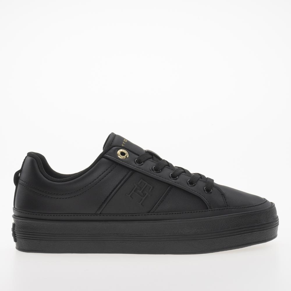 Boty Tommy Hilfiger Essential Vulc Sneaker Monogram FW0FW07945-BDS - černé