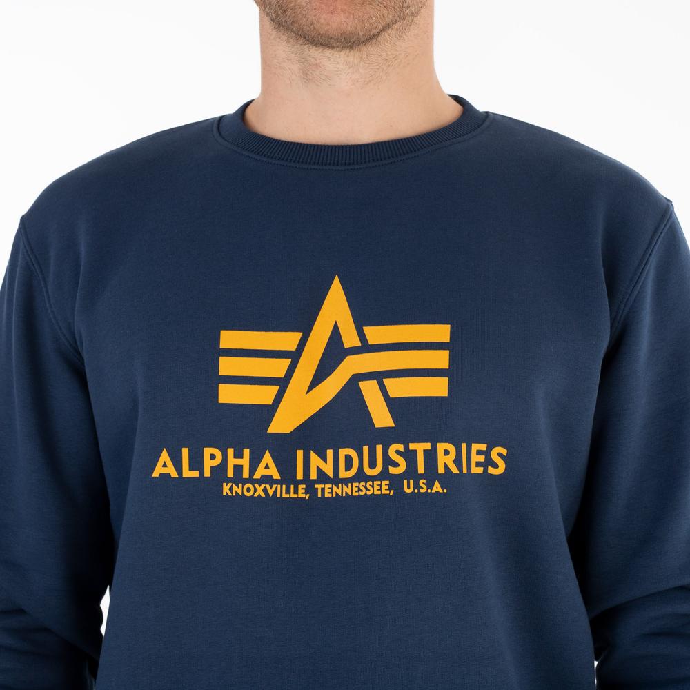 Mikina Alpha Industries Basic Sweater 178302463 - tmavě modrě