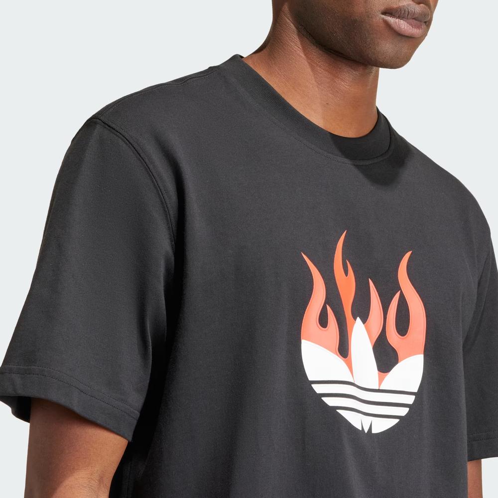 Tričko adidas Originals Flames Logo IS0178 - černé
