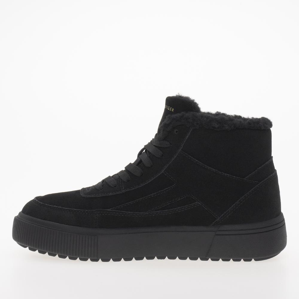 Boty Tommy Hilfiger Suede Vulc Winter Sneaker Hi FW0FW08108-BDS - černé