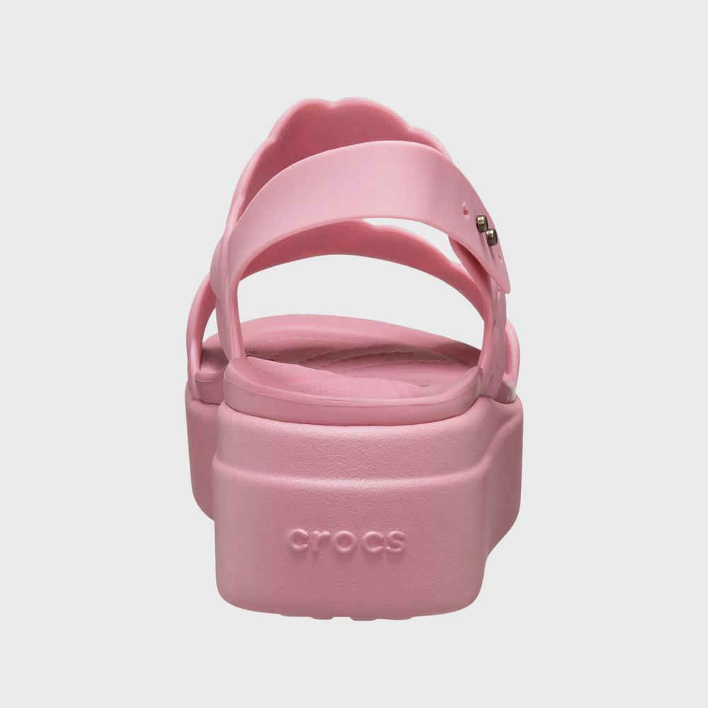 Žabky Crocs Brooklyn Woven Low Wedge 209977-6XX - růžové