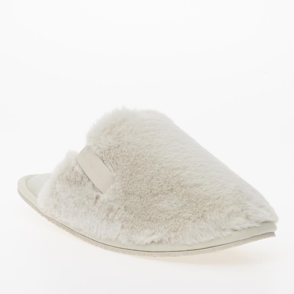 Boty Calvin Klein Hotel Slipper Fur After Glow YW0YW01593-ACF - bílé