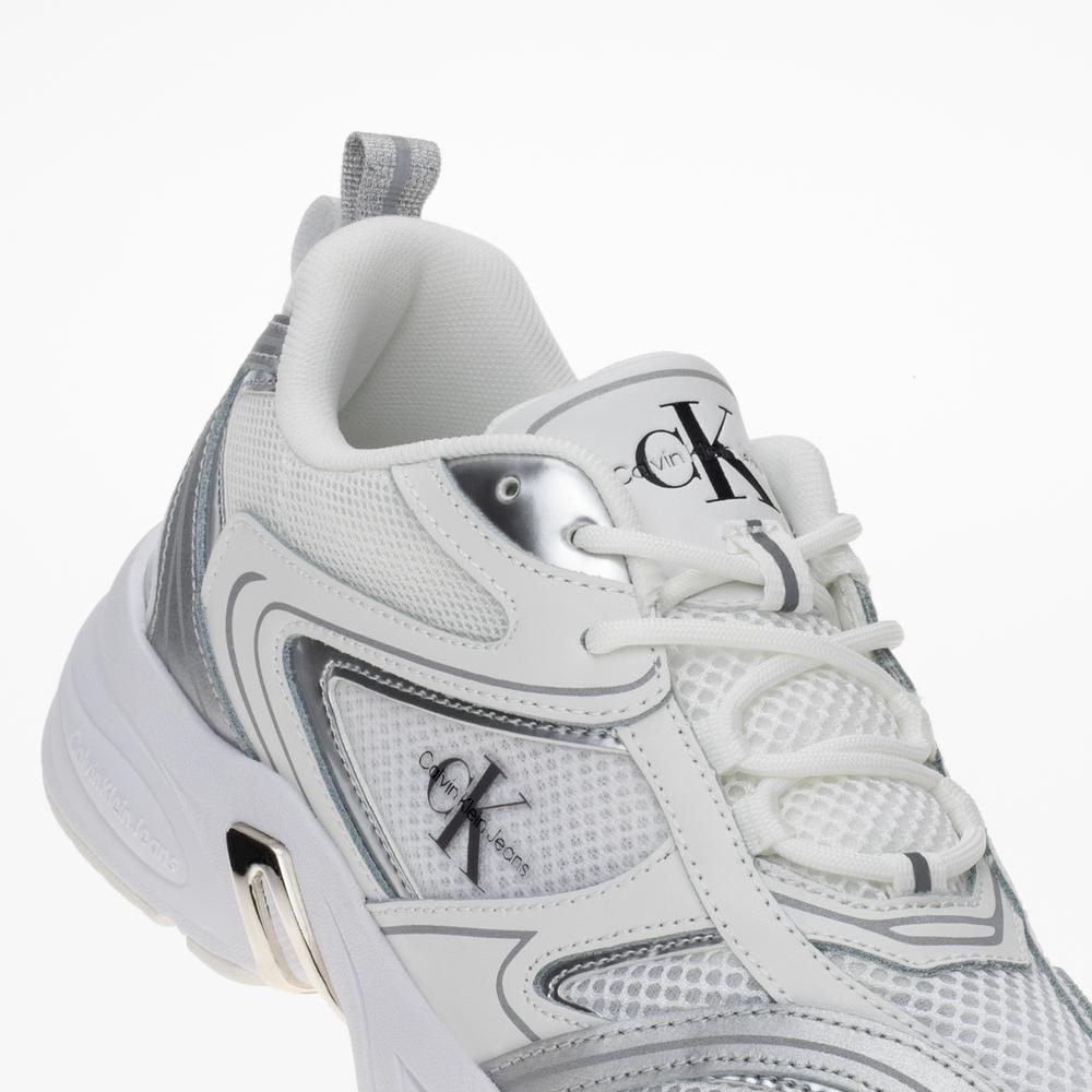 Boty Calvin Klein Retro Tennis Low Lace MH ML MR YW0YW01381-01V - bílé