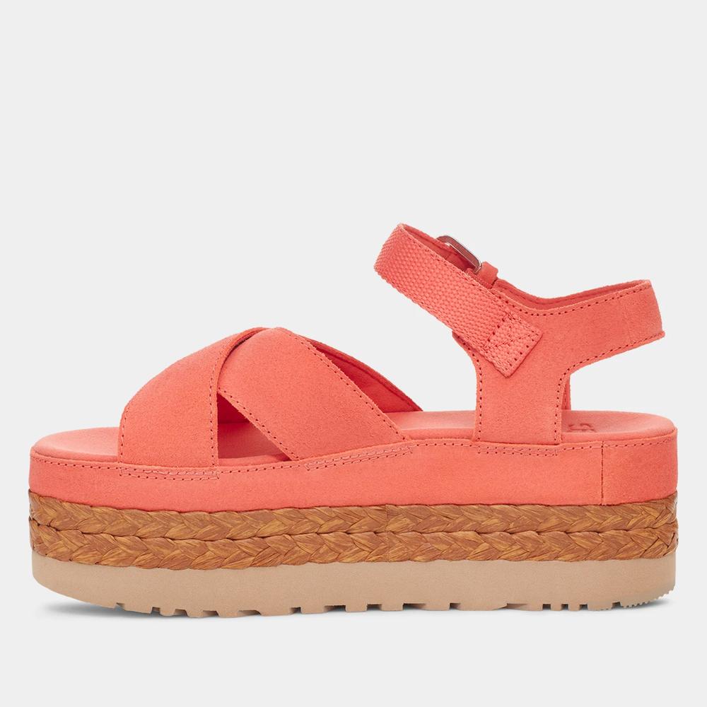 Sandále Ugg Aubrey Platform Sandal 1152711-VCRL - oranžové