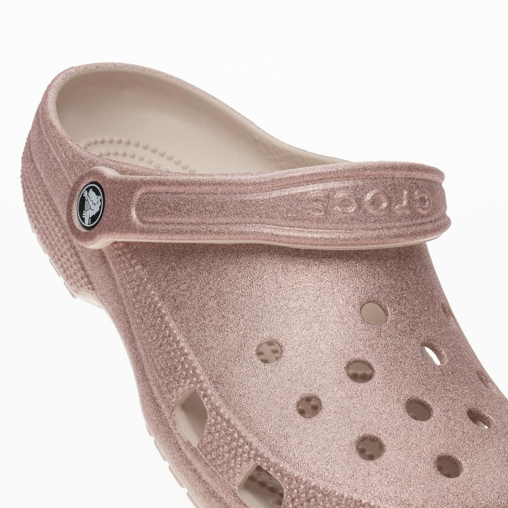 Žabky Crocs Classic Glitter Clog K 206993-6WV - růžové