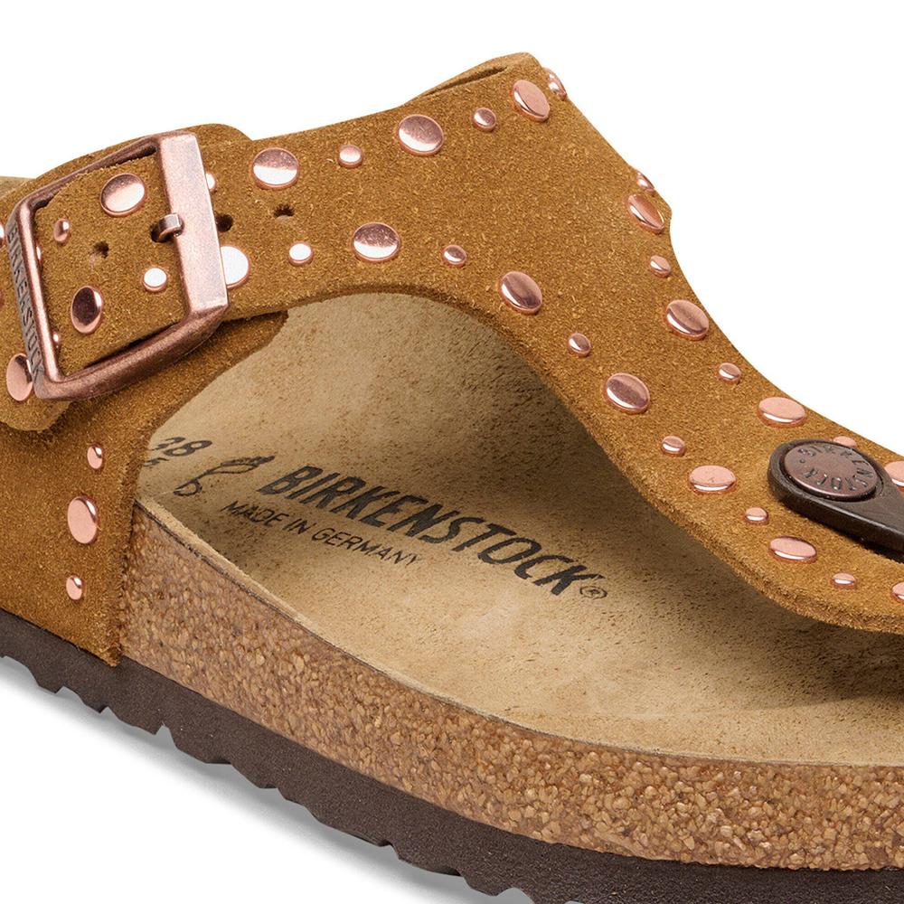 Dámské Žabky Birkenstock Gizeh Rivet 1031649 - hnedé