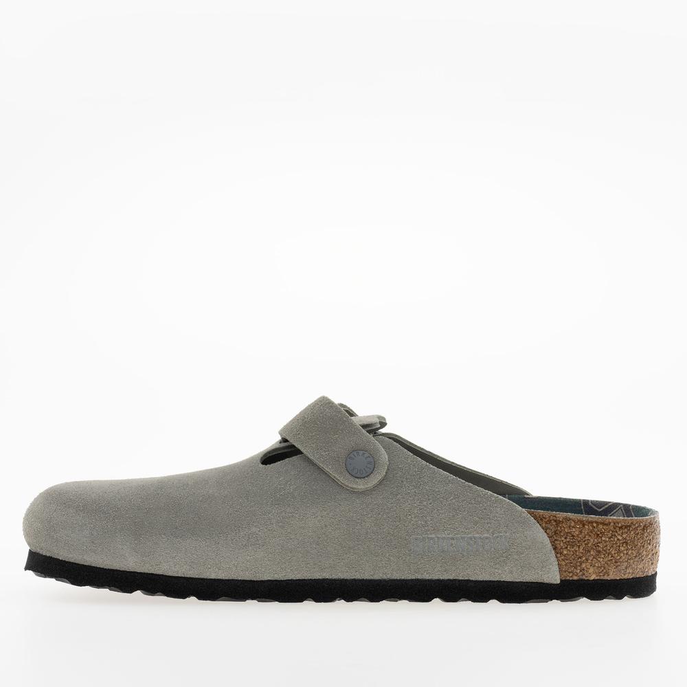 Žabky pánské Birkenstock Boston BS 1030622 - šedivé