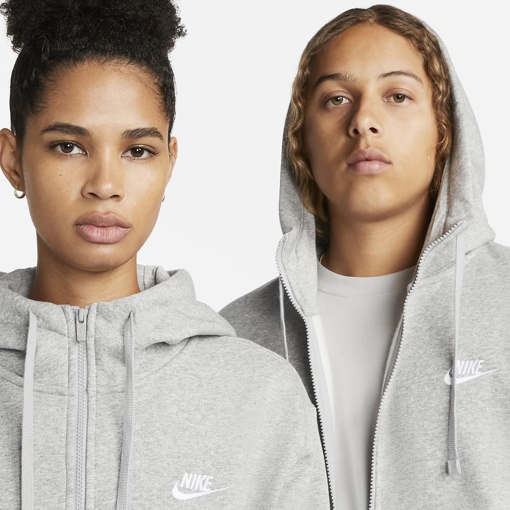 Mikina Nike Nsw Club Hoodie Fz BV2645-063 - šedivé