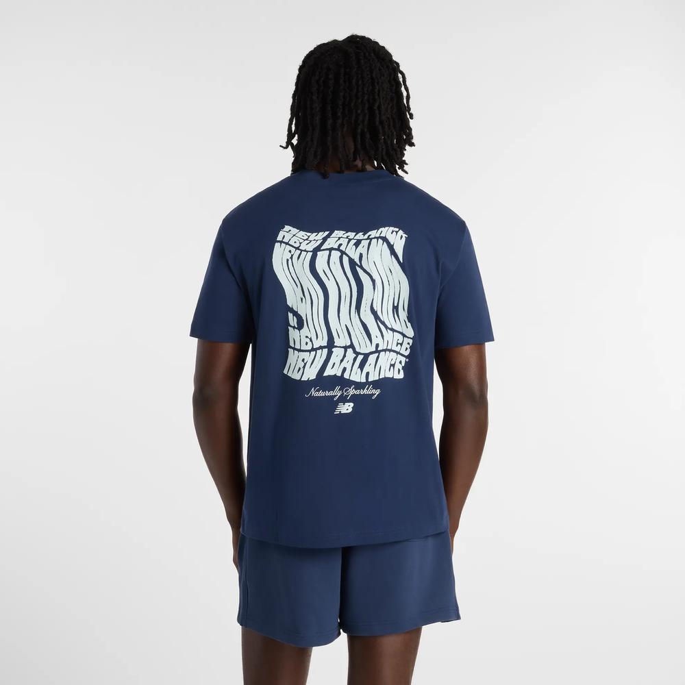 Pánské tričko New Balance MT61B2STNNY - tmavě modrě