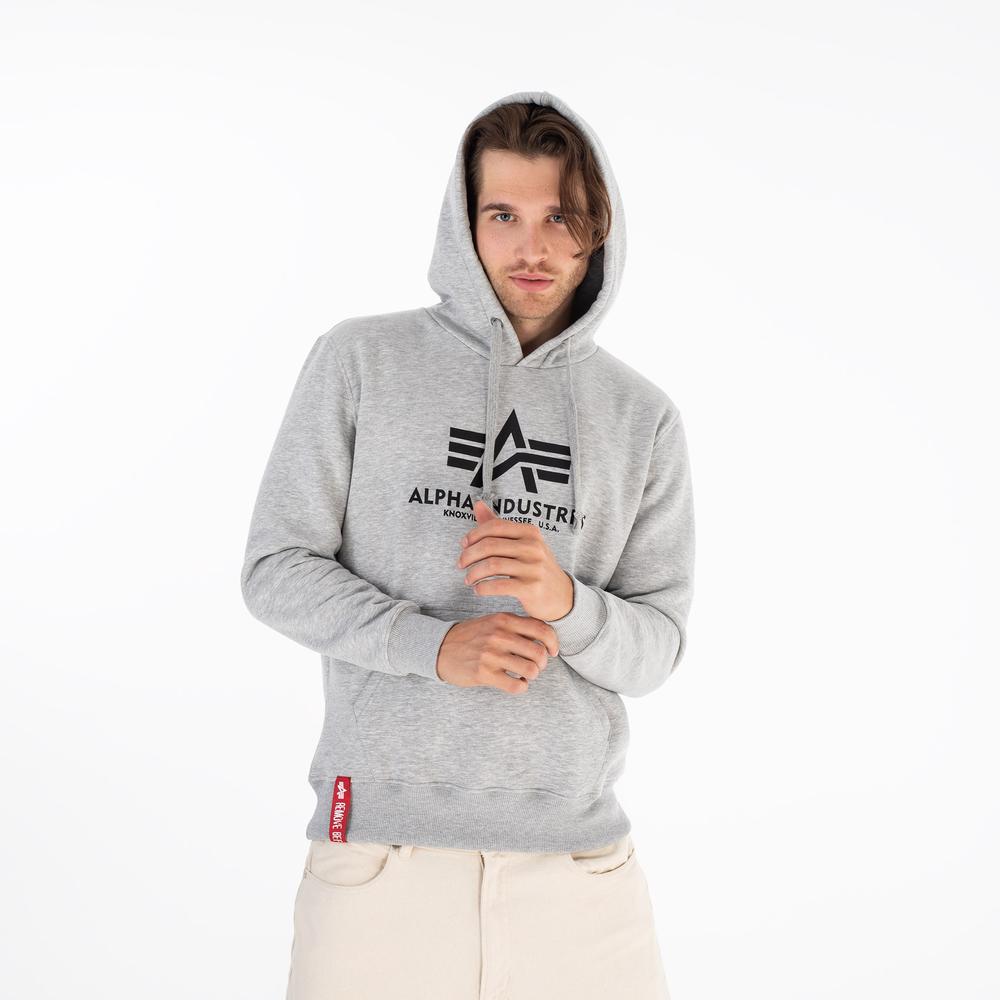 Mikina Alpha Industries Basic Hoody 17831217 - šedivé