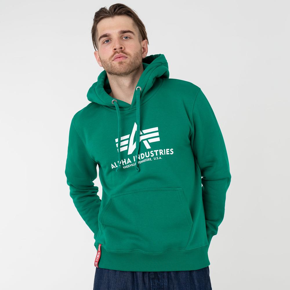 Mikina Alpha Industries Basic Hoody 178312668 - zelené