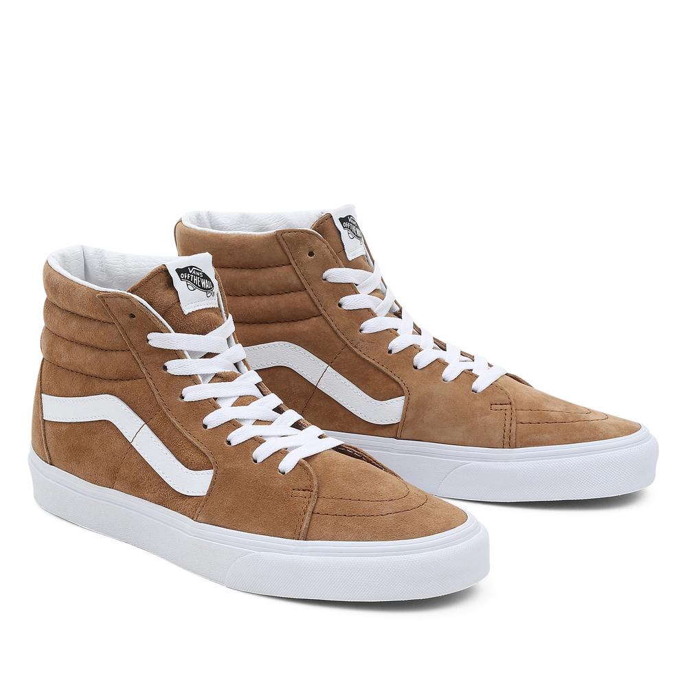 Boty Vans Pig Suede Sk8-Hi VN0005U9TBN1 - hnědé