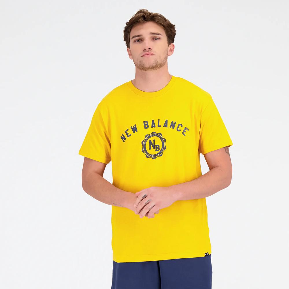 Pánské tričko New Balance MT31904VGL - žluté