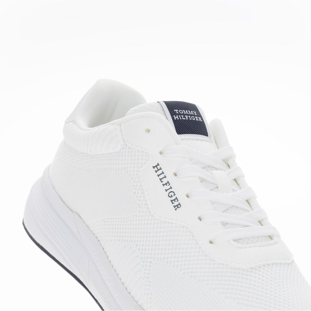Boty Tommy Hilfiger Lightweight RWB Knit FM0FM05423-YBS - bílé