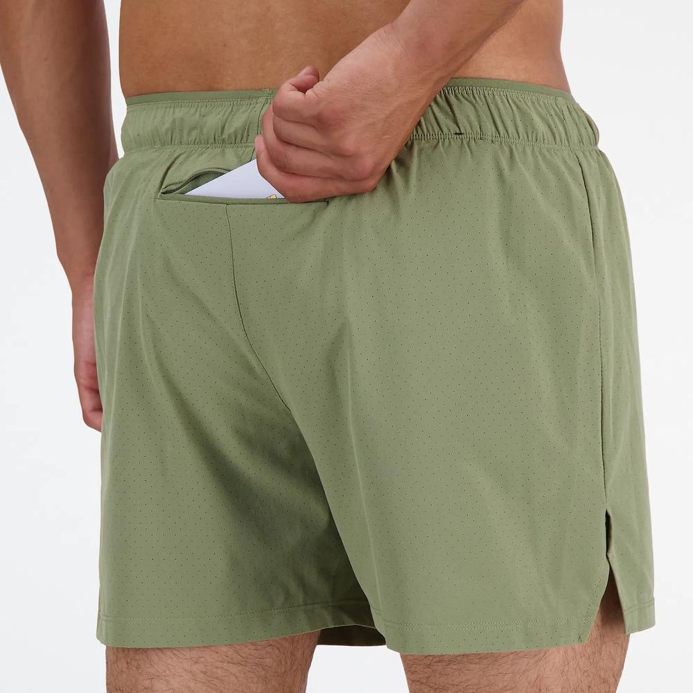 Pánské šortky New Balance MS41286DEK - zelené