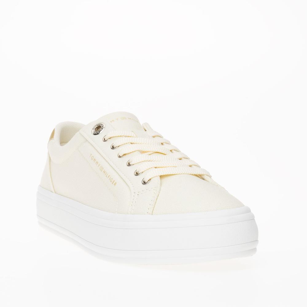 Boty Tommy Hilfiger Essential Vulc Canvas FW0FW07682-AEF - béžové