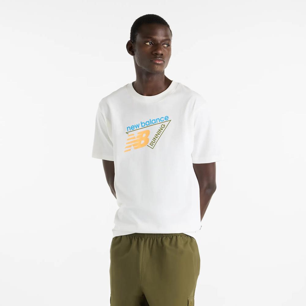 Pánské tričko New Balance Classic Tri-Logo MT61N1YVSST - bílé