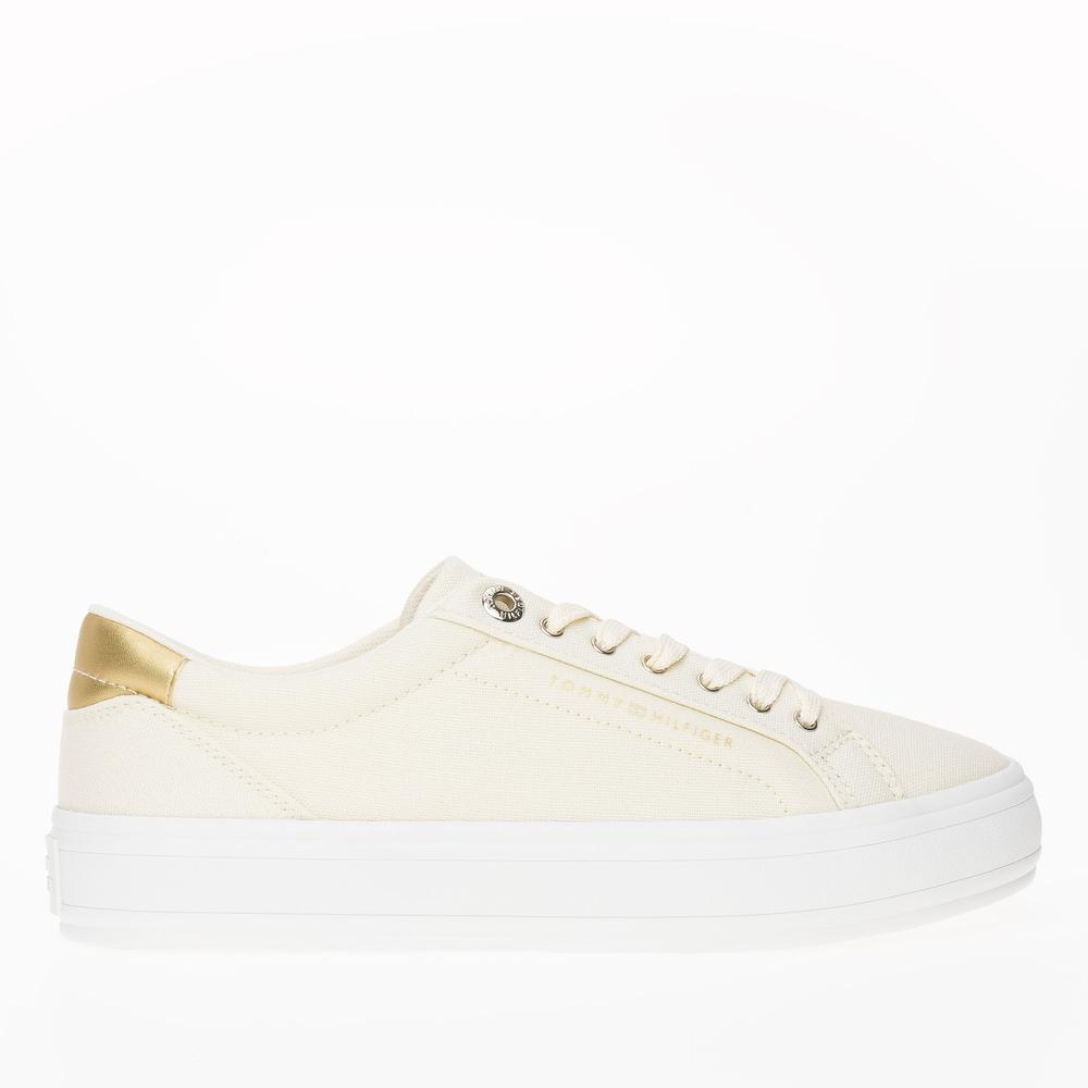 Boty Tommy Hilfiger Essential Vulc Canvas FW0FW07682-AEF - béžové