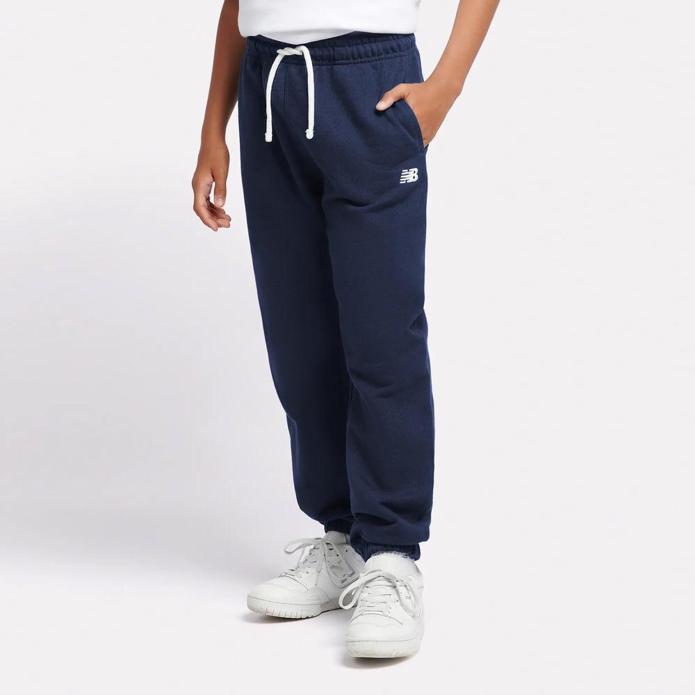 Dětské kalhoty New Balance LAKB0060NNY - tmavě modrě