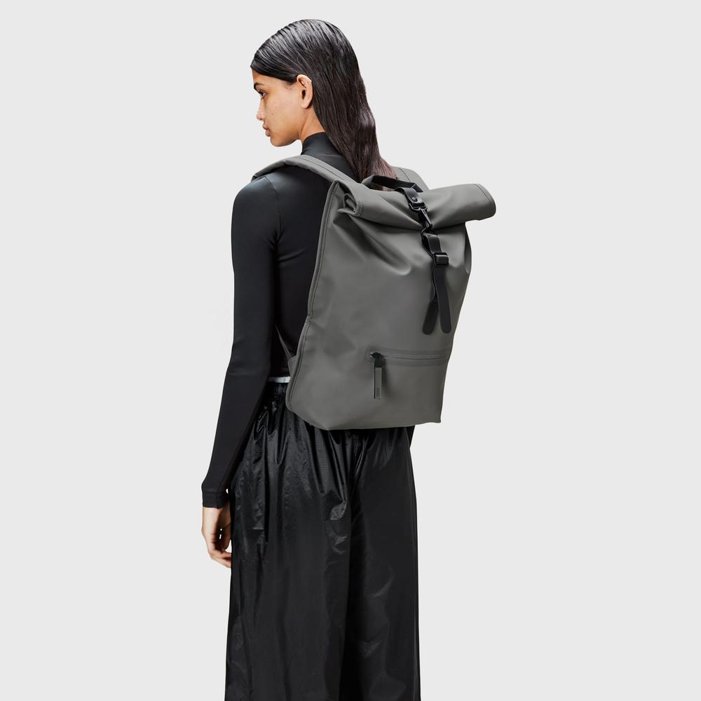 Ruksak Rains Rolltop Rucksack 13320-13 - šedivé