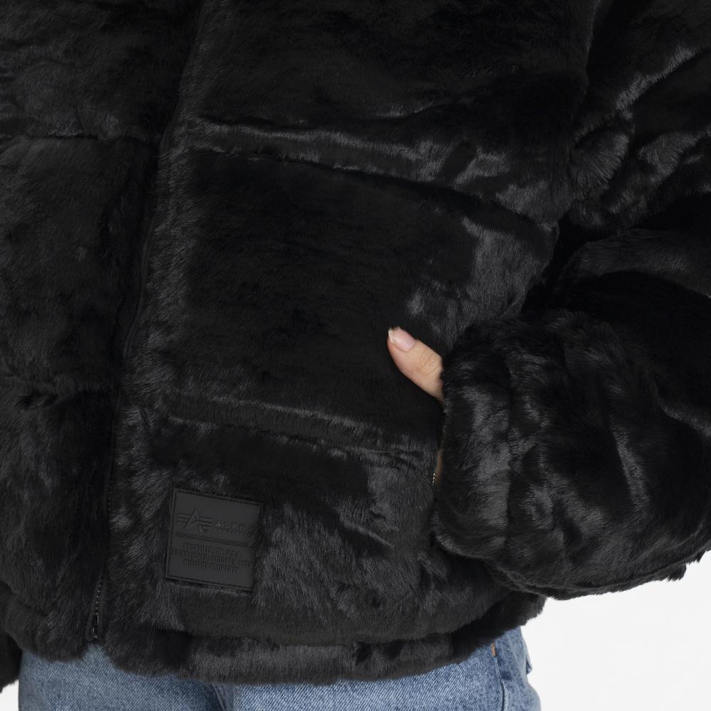 Bunda Alpha Industries Fur Puffer Wmn 14800203 - černé