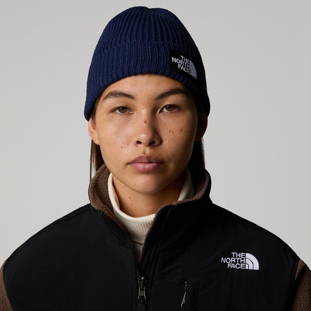 Zimní čepice The North Face Logo Box Beanie 0A3FJX8K21 - tmavě modrě