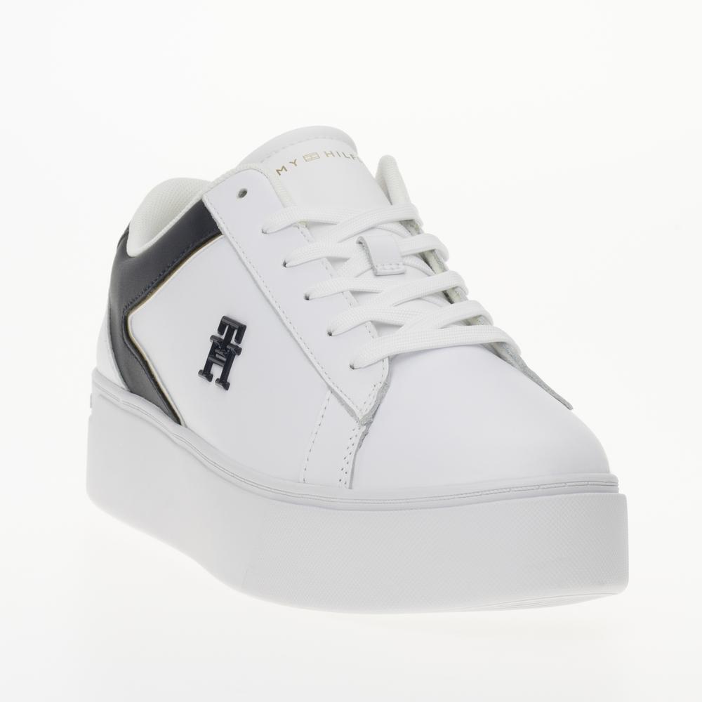 Boty Tommy Hilfiger Platform Court FW0FW07910-0K5 - bílé