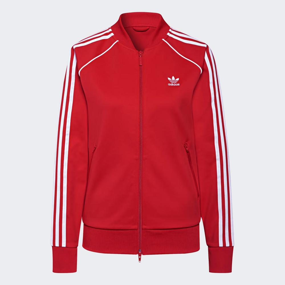 Mikina adidas Originals Primeblue SST Track Jacket H18189 - červené