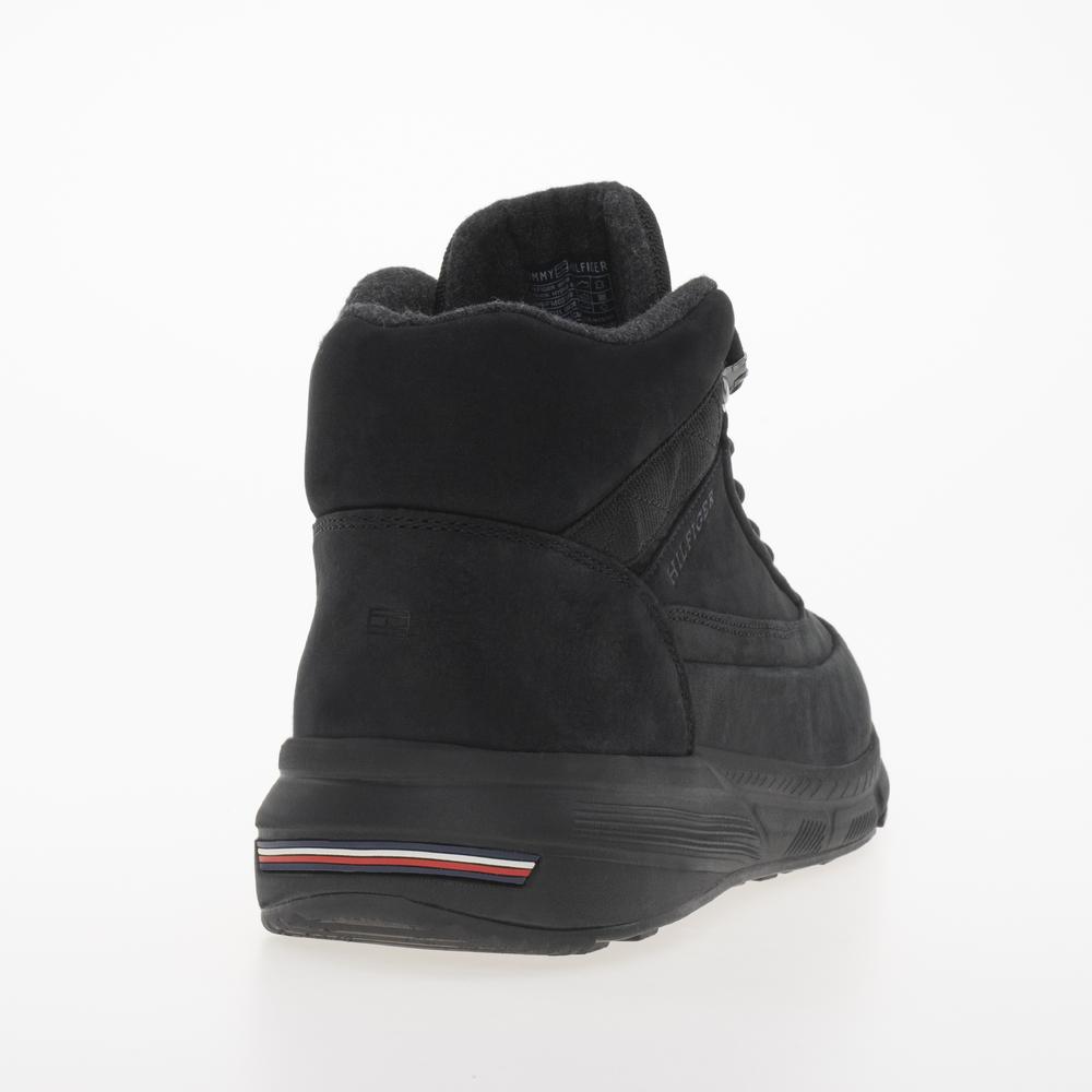 Boty Tommy Hilfiger Warm Nubuck Hybrid FM0FM05189-BDS - černé