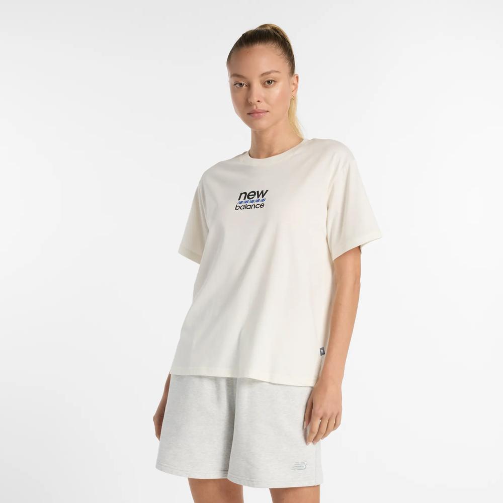 Dámské tričko New Balance WT51541SST - béžové