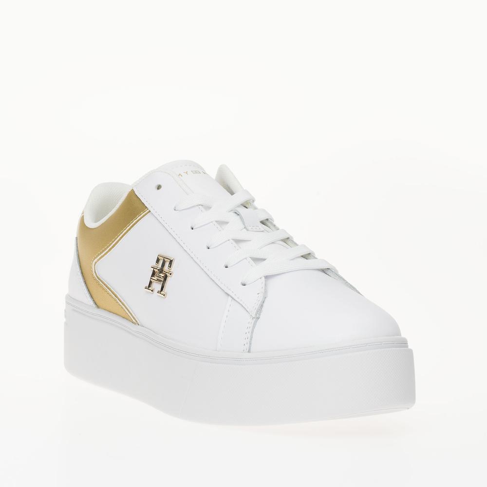 Boty Tommy Hilfiger Platform Court FW0FW08073-0K6 - bílé