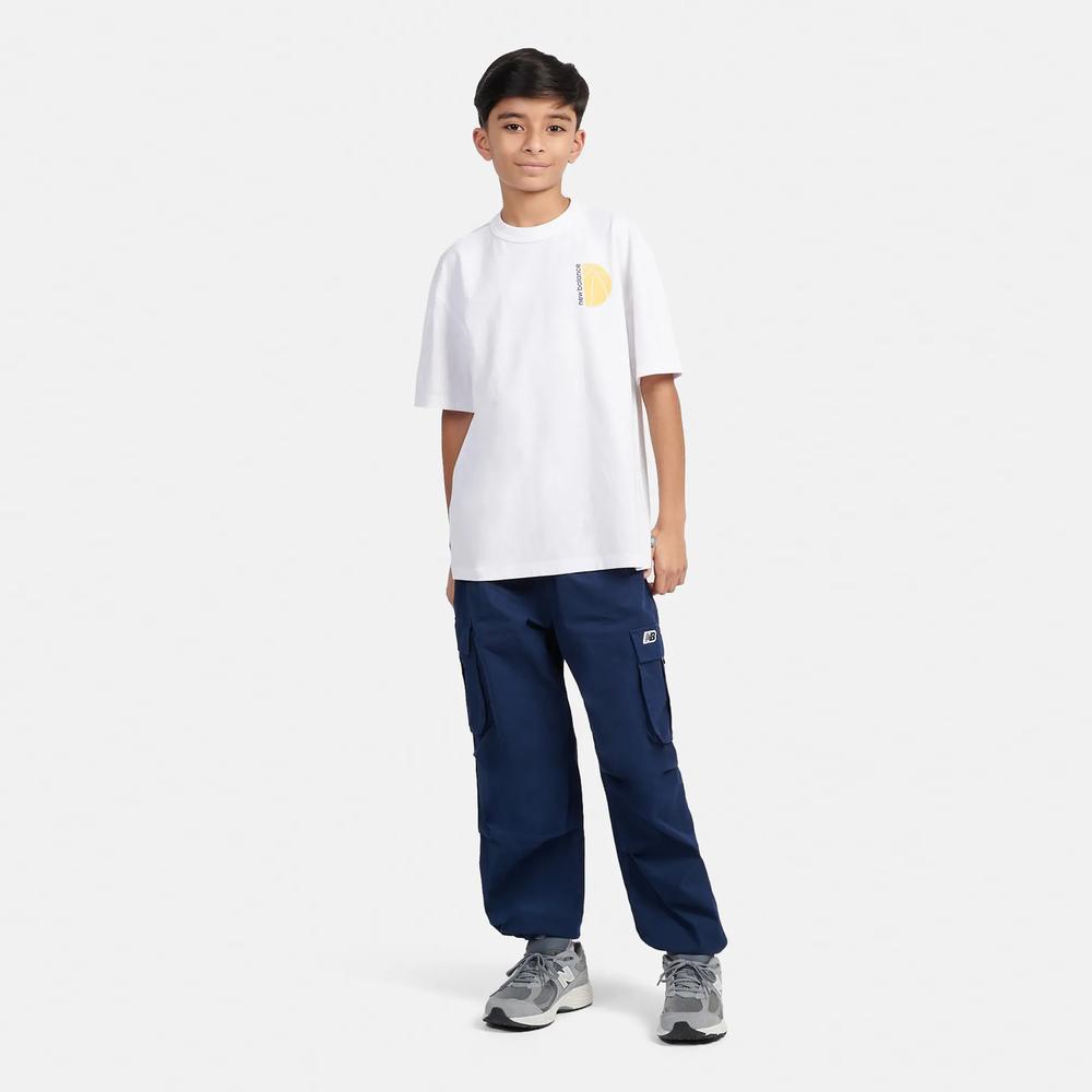 Dětské tričko New Balance LAKB0157BWE - bílé