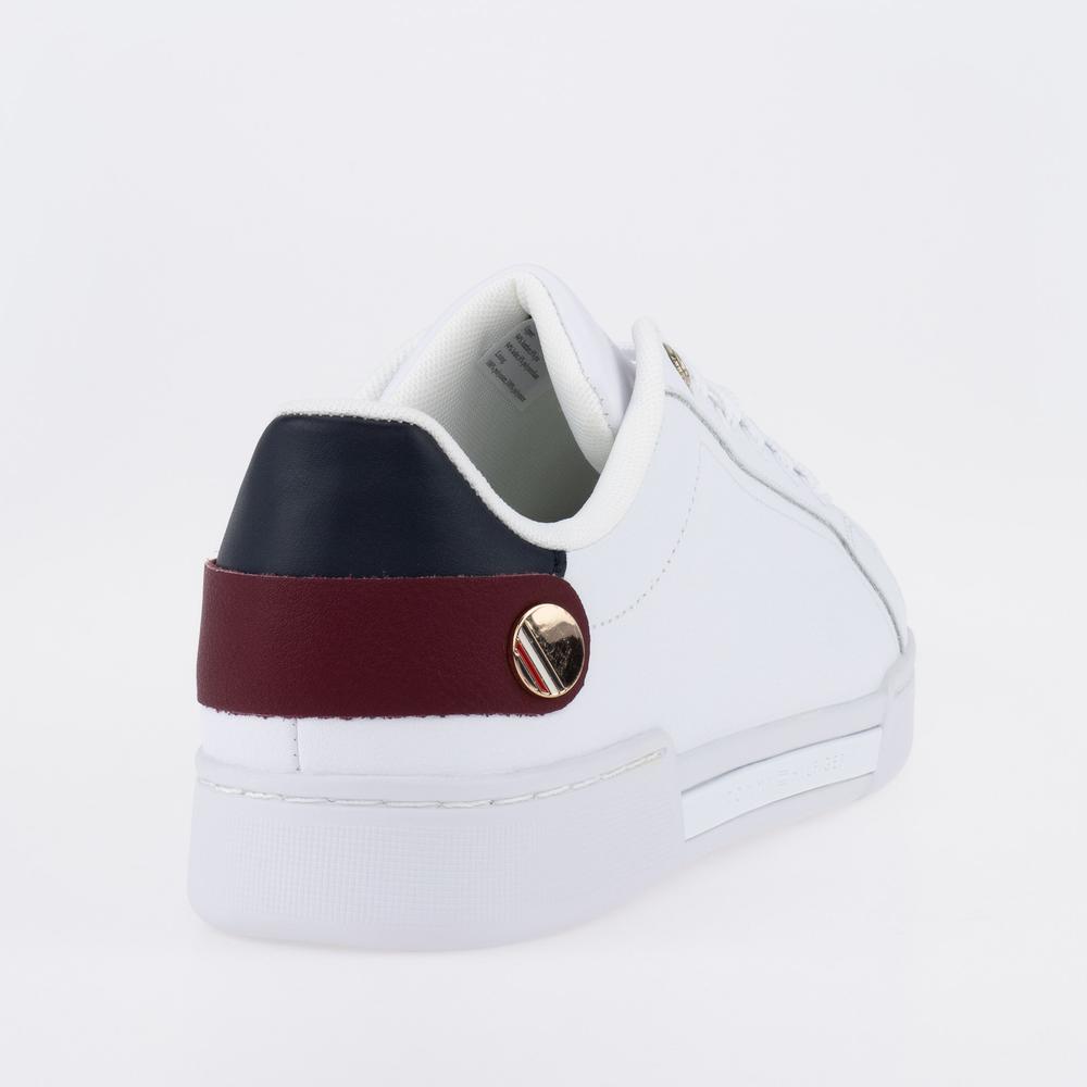 Boty Tommy Hilfiger Button Detail Court FW0FW06733-YBR - bílé