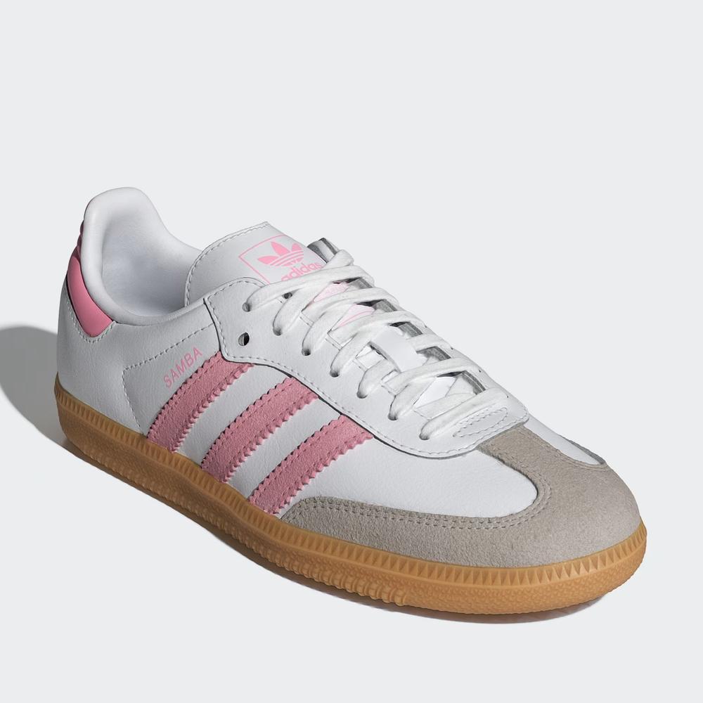 Dětské boty adidas Originals Samba OG J JQ2018 - bílé
