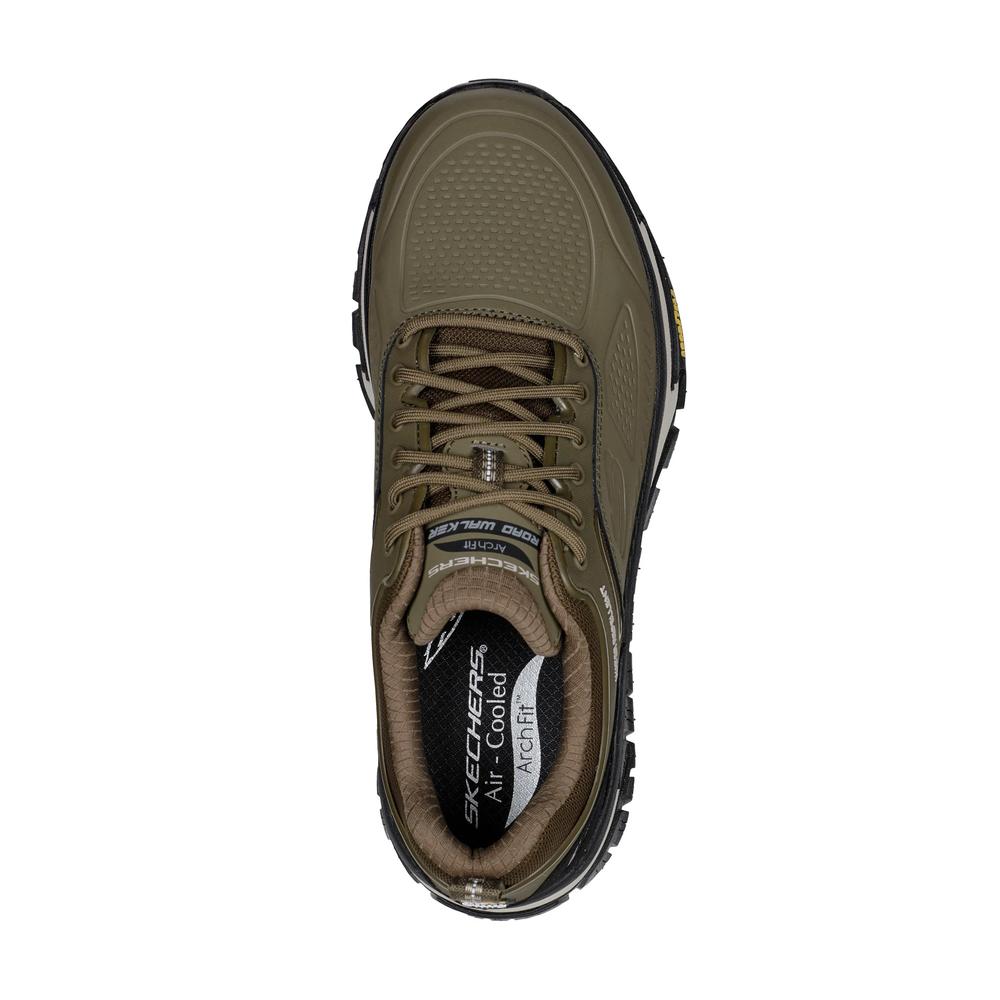 Pánské boty Skechers Relaxed Fit Arch Fit Road Walker Recon 237333OLBK - zelené