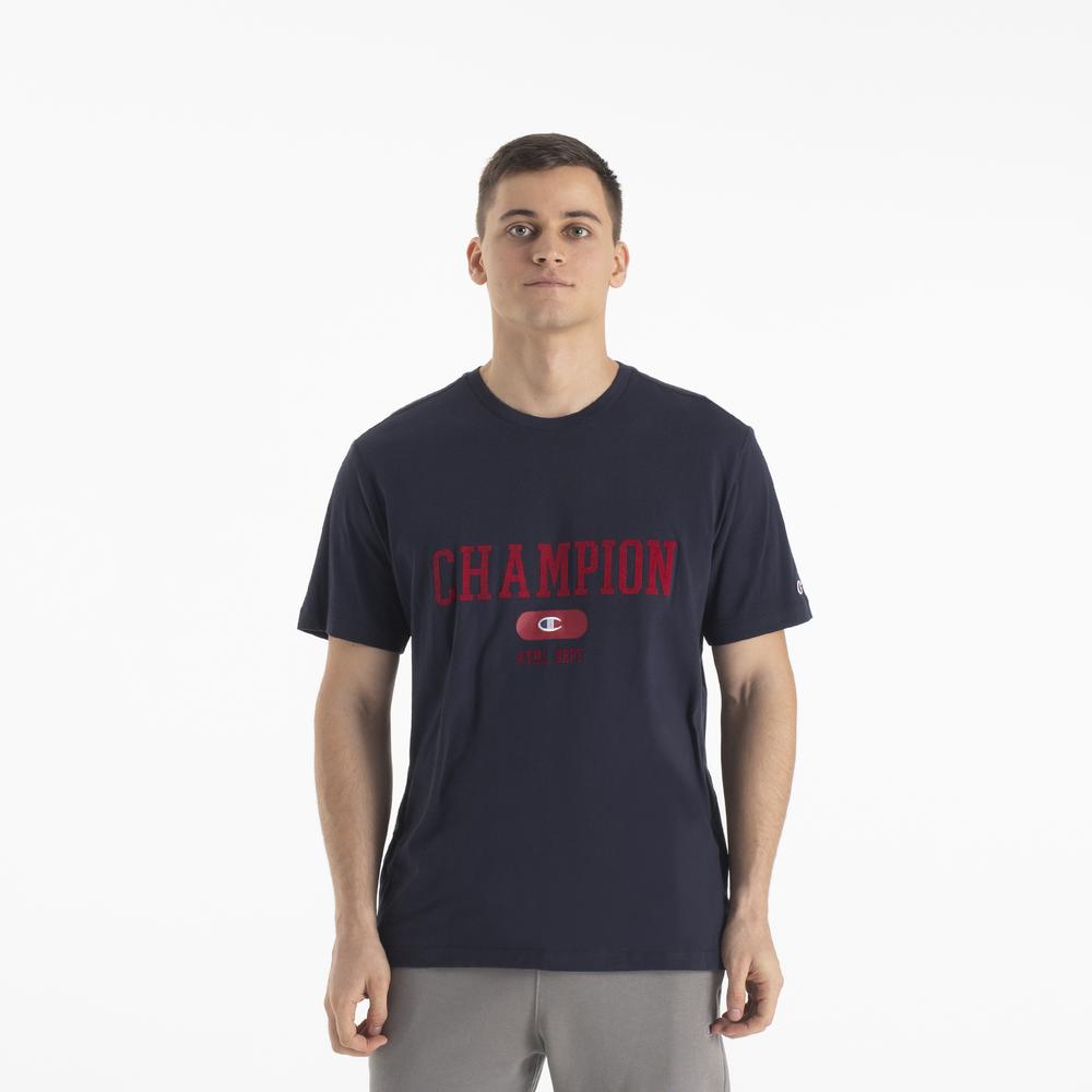 Tričko Champion Crewneck 220432-BS501 - tmavě modrě