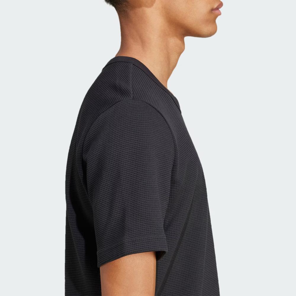 Tričko adidas Originals Trefoil Essentials Waffle IW5804 - černé